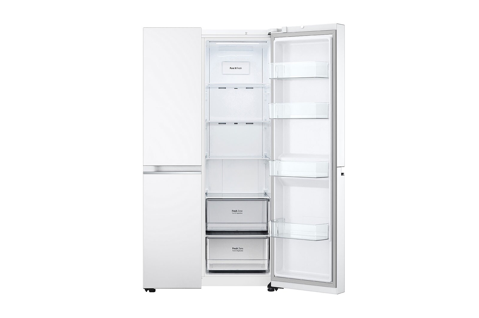 LG 655L Side by Side Fridge in White Finish, GS-B655WL