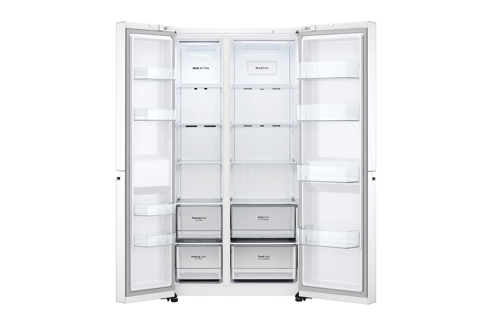 LG 655L Side by Side Fridge in White Finish, GS-B655WL