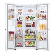 LG 655L Side by Side Fridge in White Finish, GS-B655WL