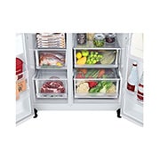 LG 655L Side by Side Fridge in White Finish, GS-B655WL