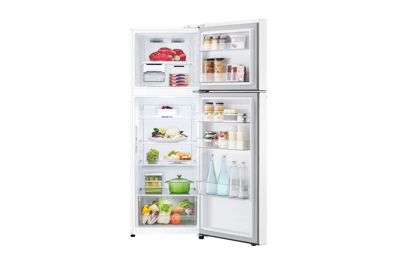 LG 335L Top Mount Fridge in White Finish, GT-4W