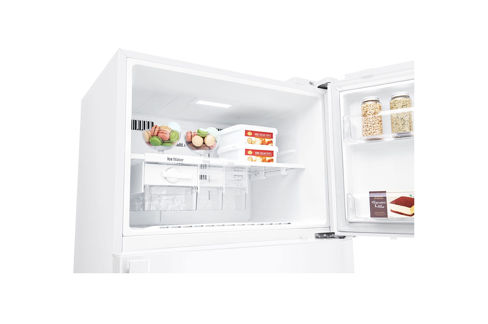 LG 478L Top Mount Fridge in White Finish, GT-515WDC