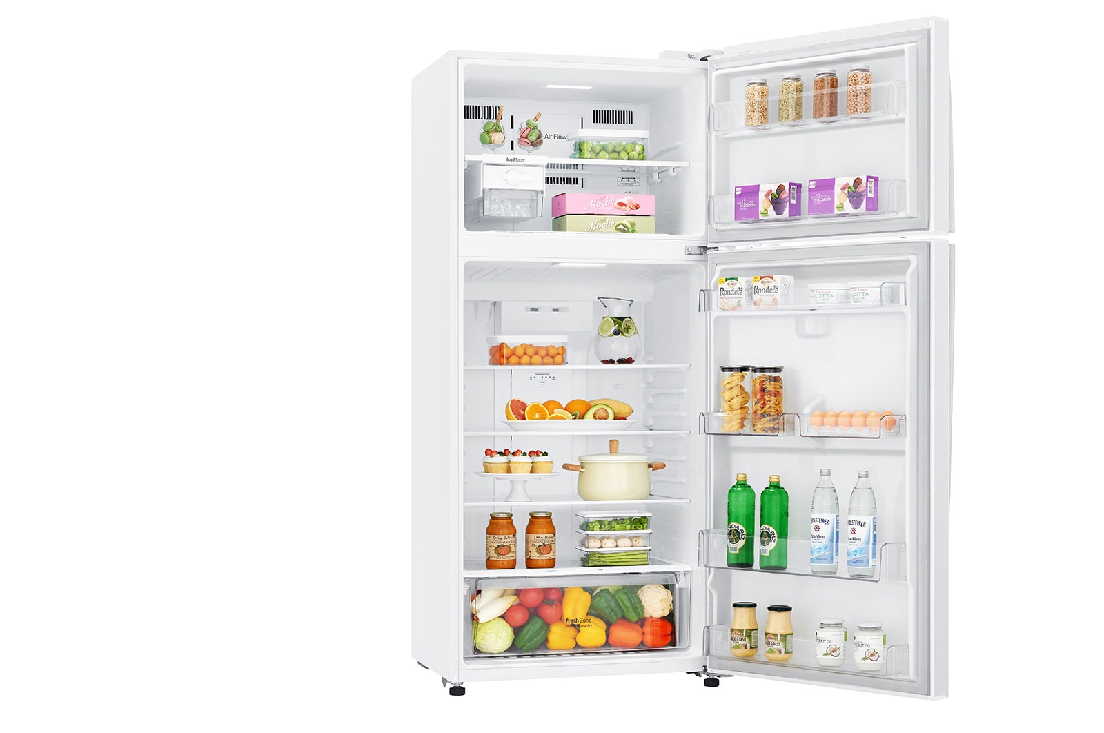 LG 478L Top Mount Fridge in White Finish, GT-515WDC