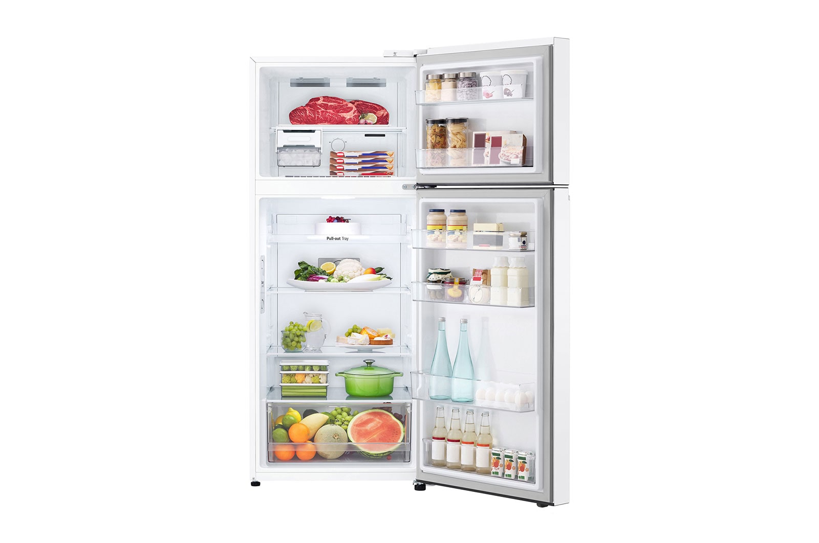 LG 375L Top Mount Fridge in White Finish, GT-5W