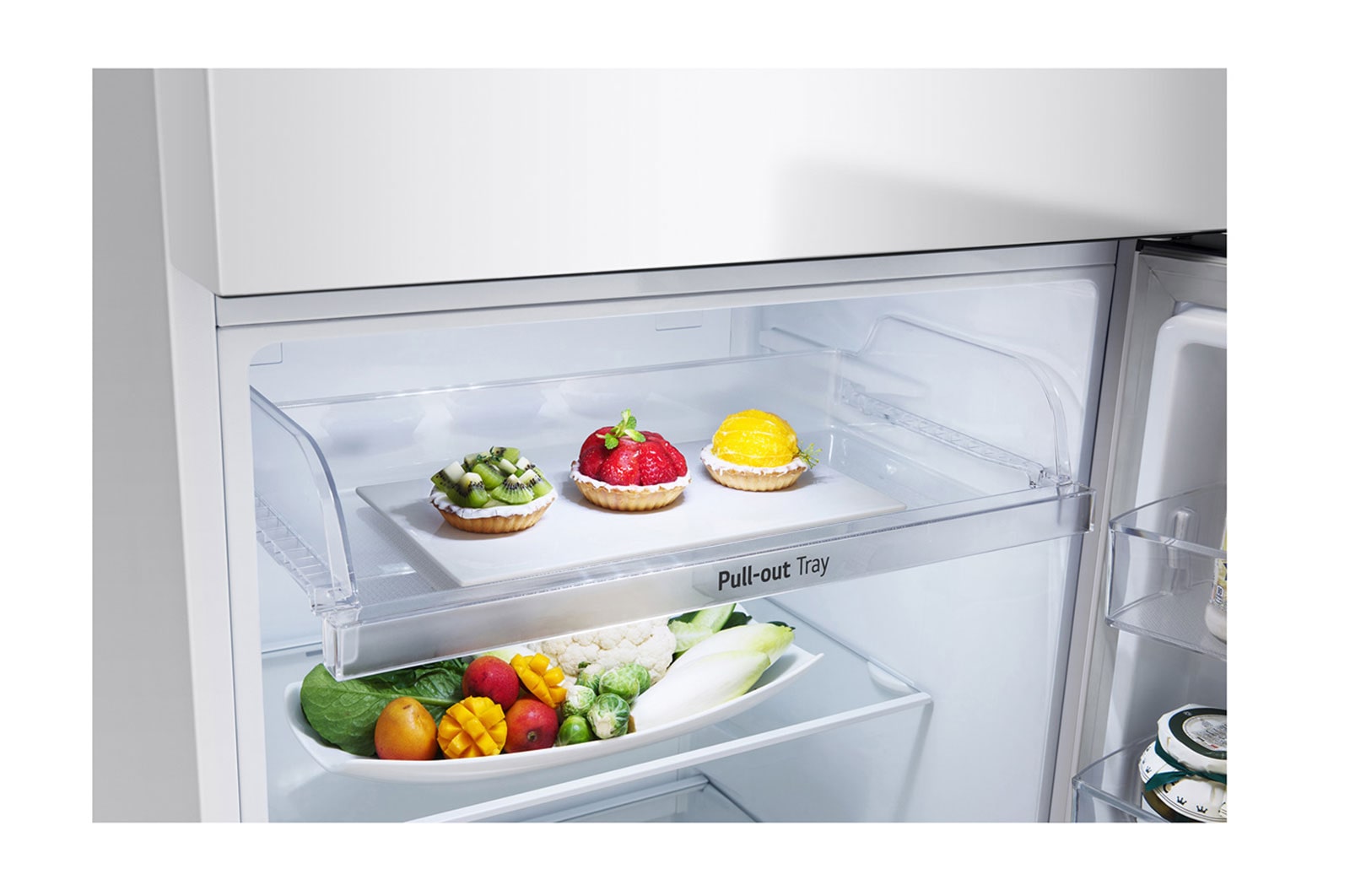 LG 375L Top Mount Fridge in White Finish, GT-5W