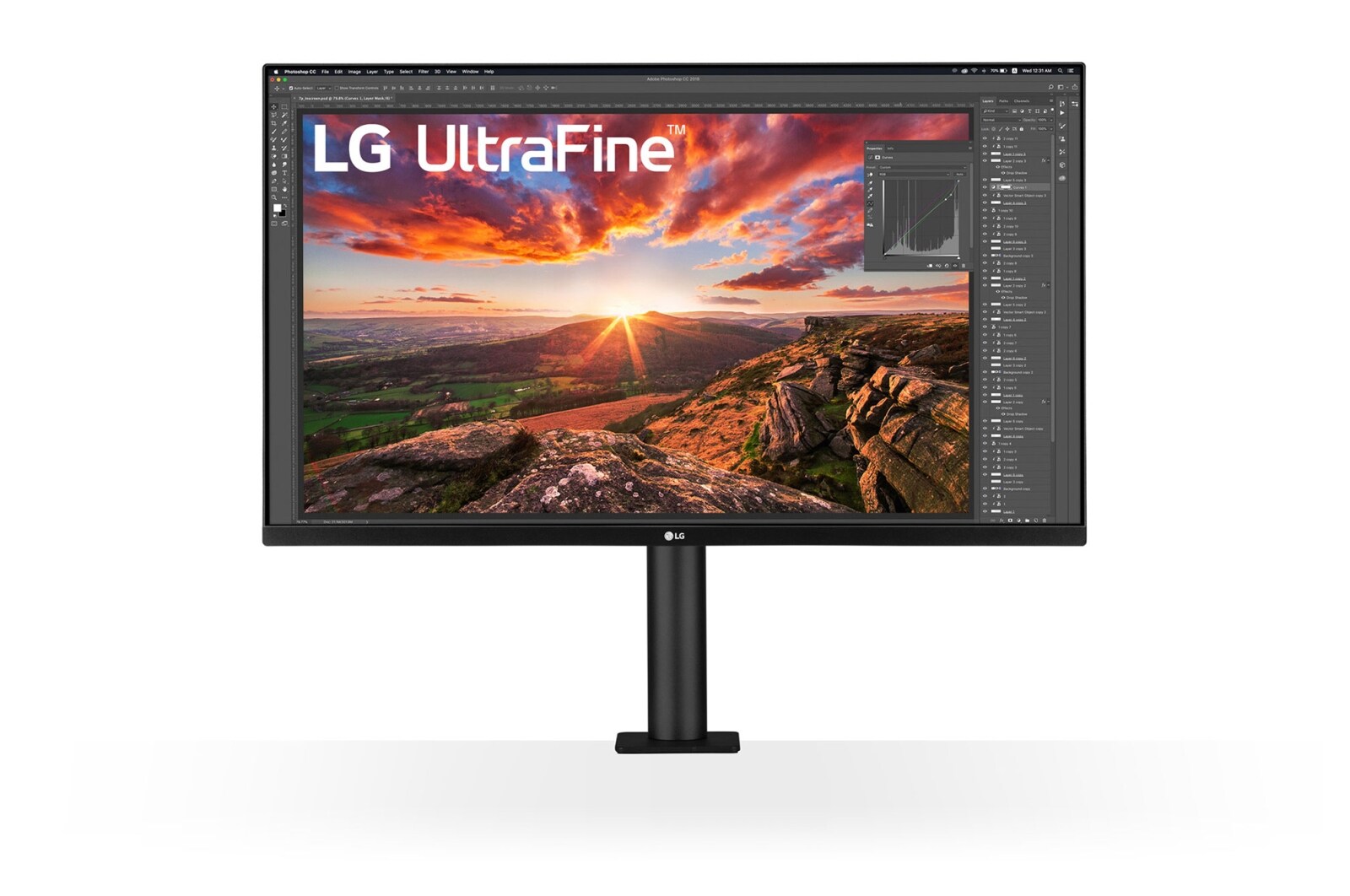 LG 32” UltraFine Ergo Monitor with UHD 4K IPS Display, 32UN880-B