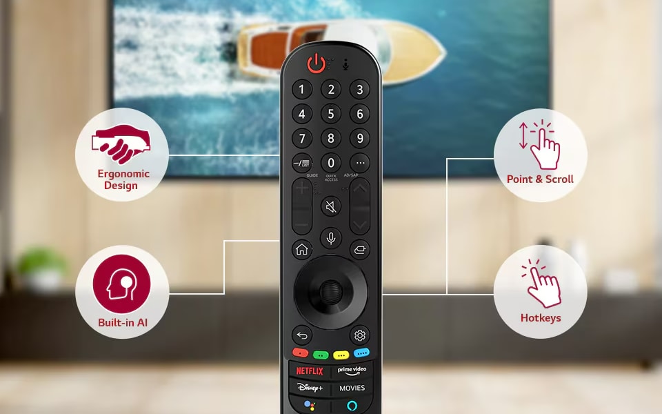 LG Magic Remote with Animated, Descriptive Icons