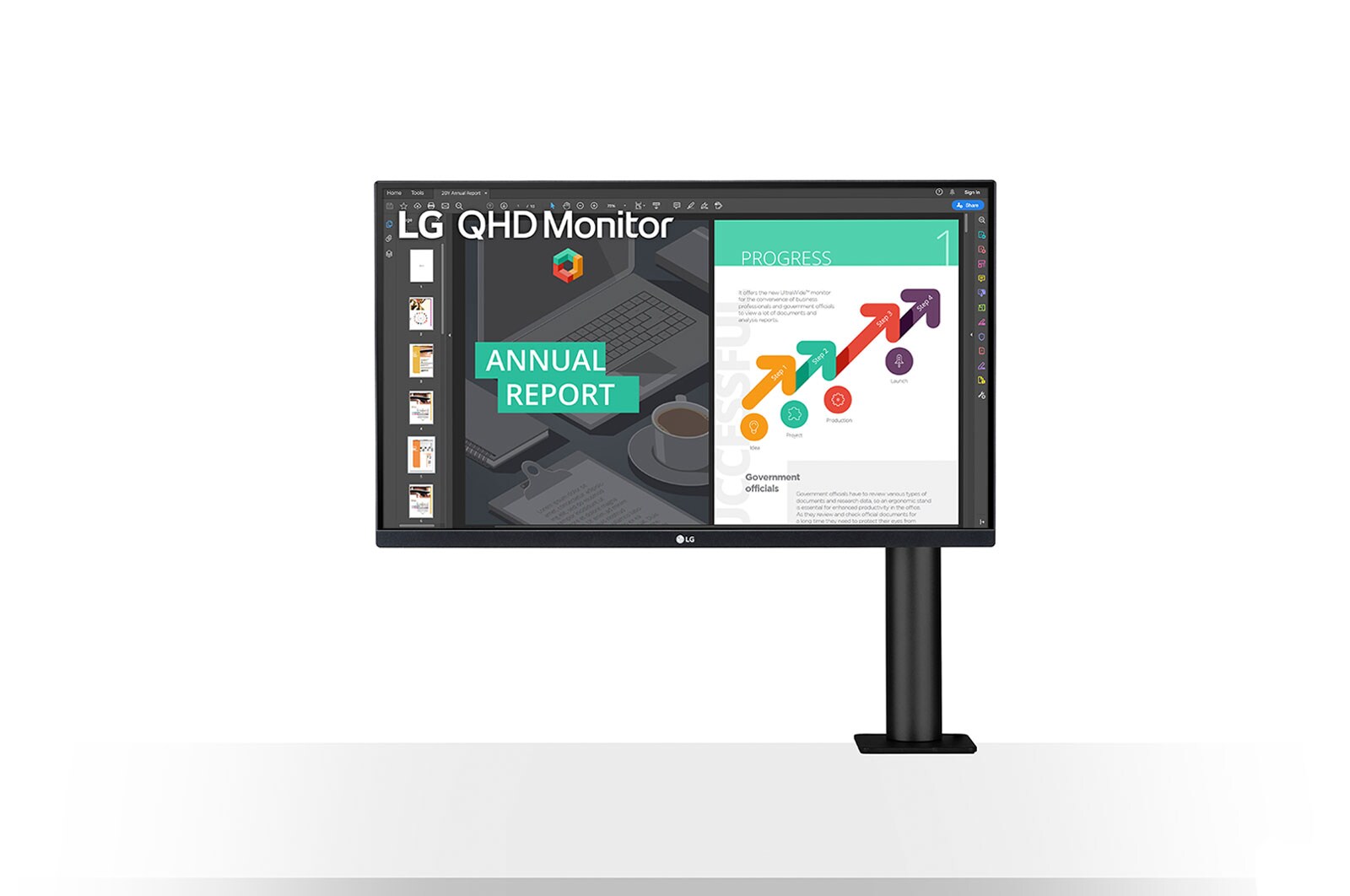 LG 27'' QHD Ergo IPS Monitor, 27QN880-B