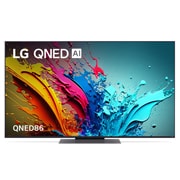 Front view of QNED86 with LG QNED, and 2024 on screen