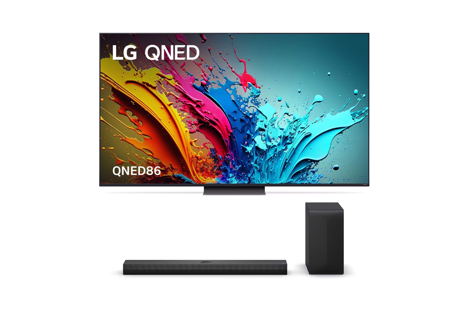LG 86 inch LG QNED86 4K Smart TV & Q Series Sound Bar S70TY, 86QNED86TSA.S70TY