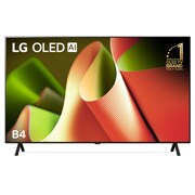Front view with LG OLED B4 TV OLED65BPSA, 11 Years of world number 1 OLED Emblem.