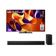 LG 65 inch LG OLED evo G4 4K Smart TV & G Series Sound Bar SG10TY, OLED65G4PSA.SG10TY