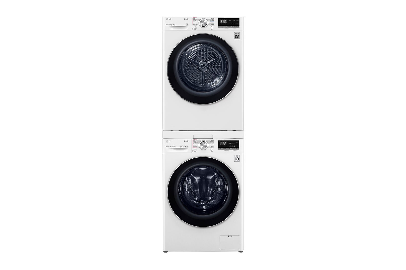 LG Series 10 Washing Machine, Dryer & Stacking Kit Pack, WV10-1410SW