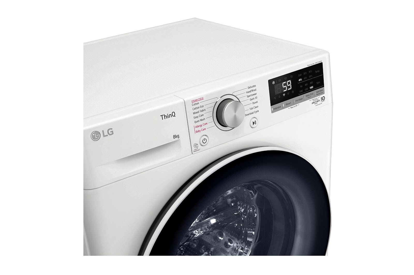 LG 8kg Series 5 Front Load Washer - Steam, WV5-1408W