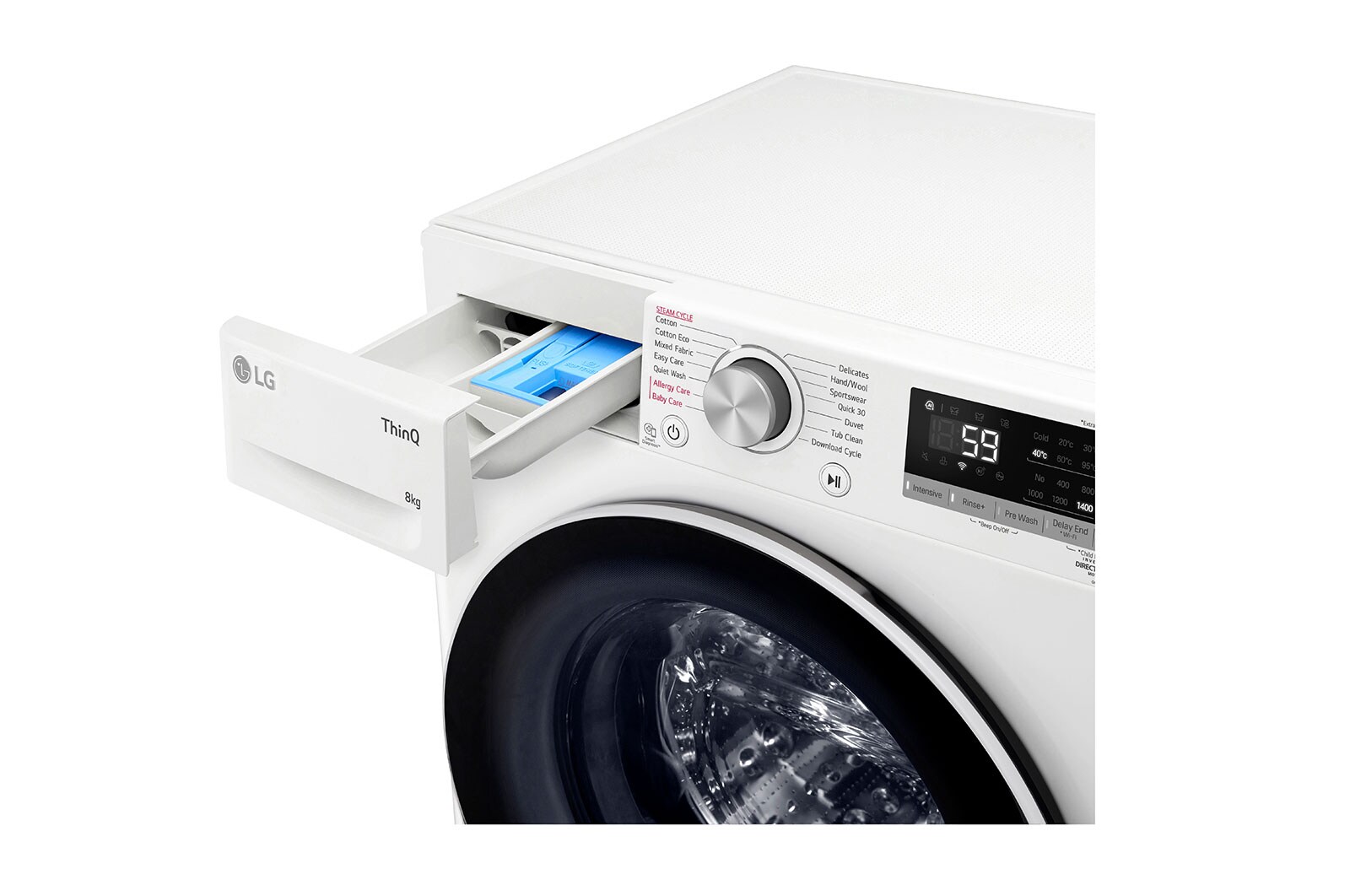 LG 8kg Series 5 Front Load Washer - Steam, WV5-1408W