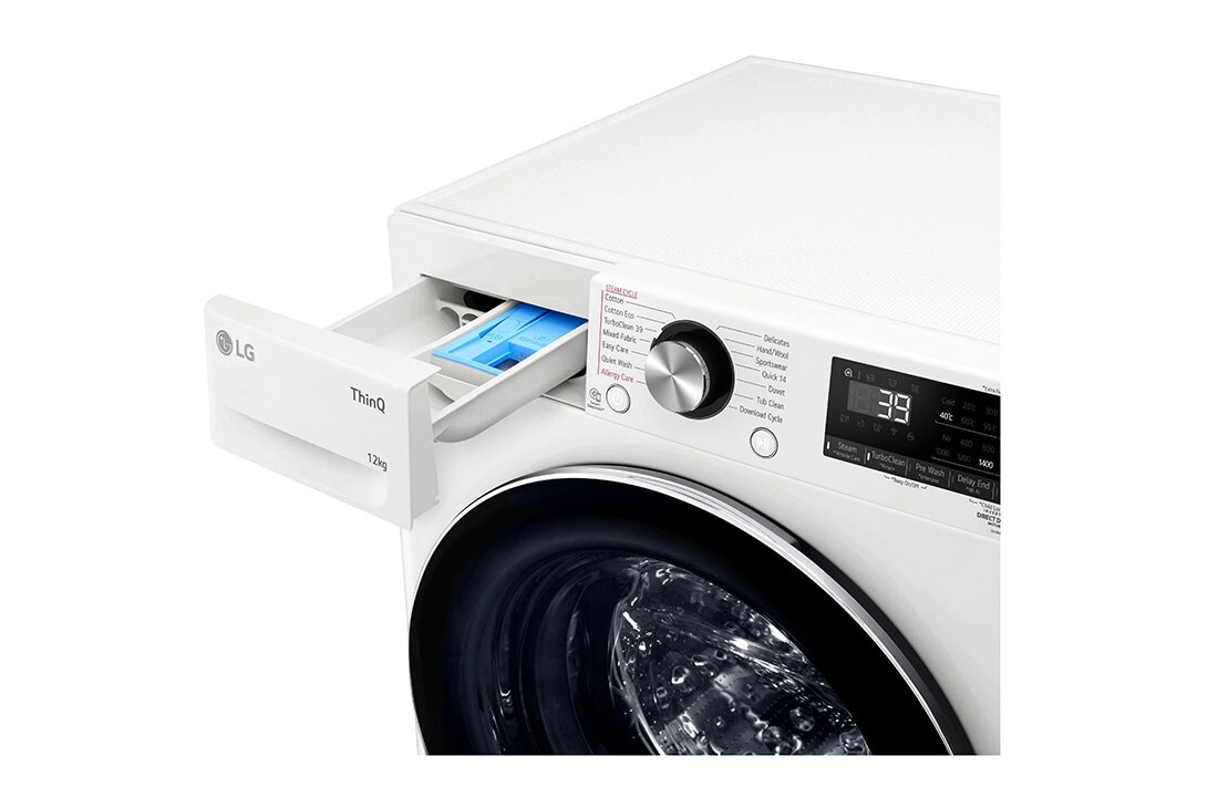 LG 12kg Series 9 Front Load Washer - Steam+, WV9-1412W