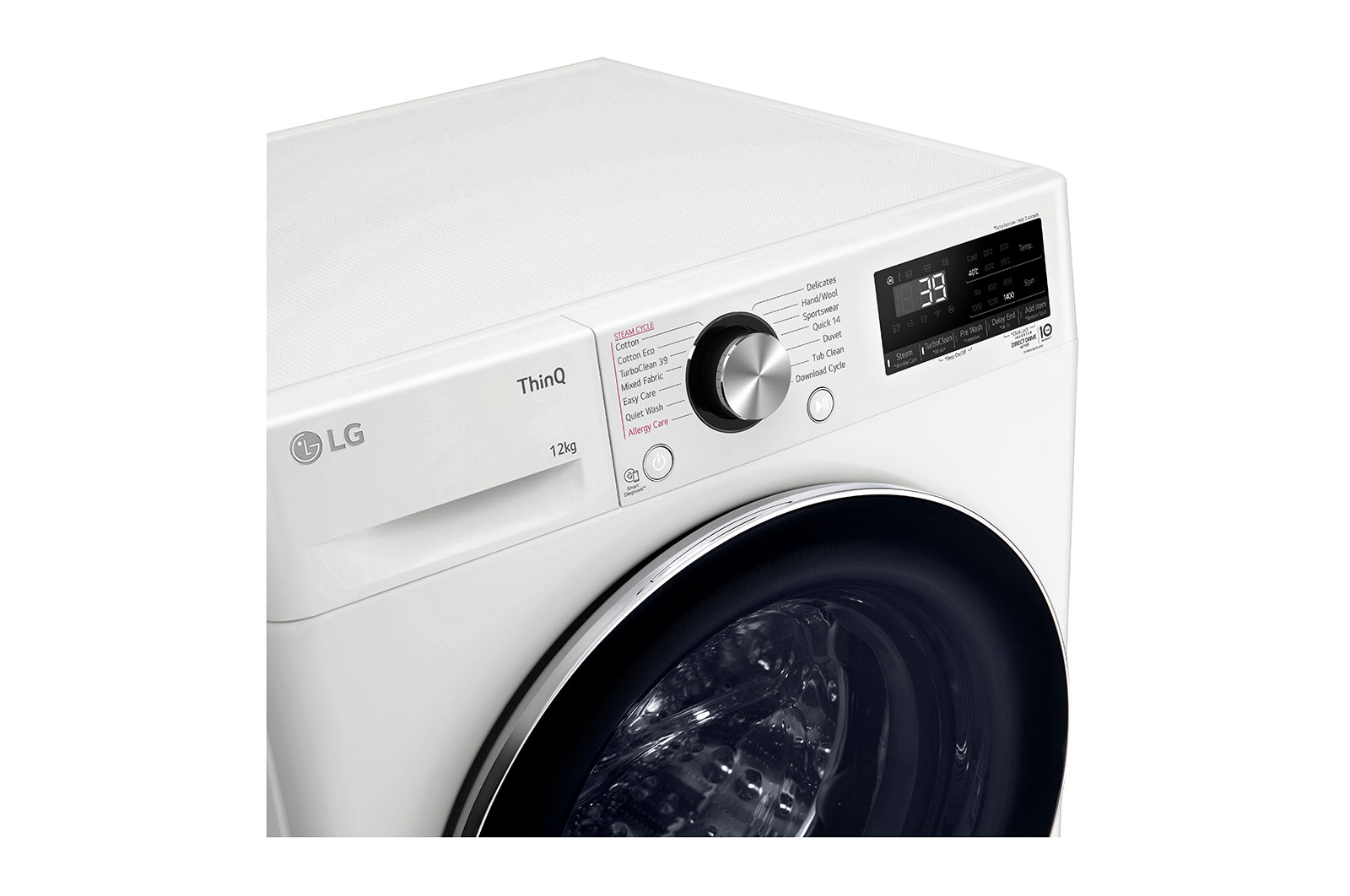 LG 12kg Series 9 Front Load Washer - Steam+, WV9-1412W