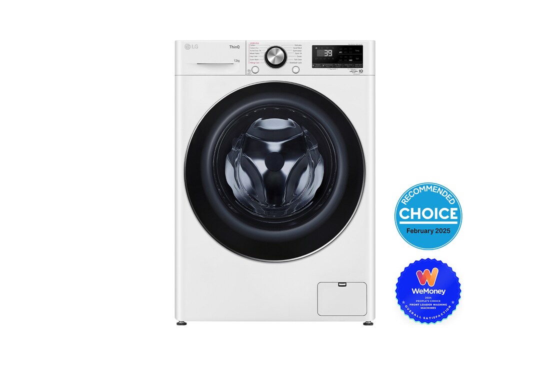 LG 12kg Series 9 Front Load Washer - Steam+, WV9-1412W