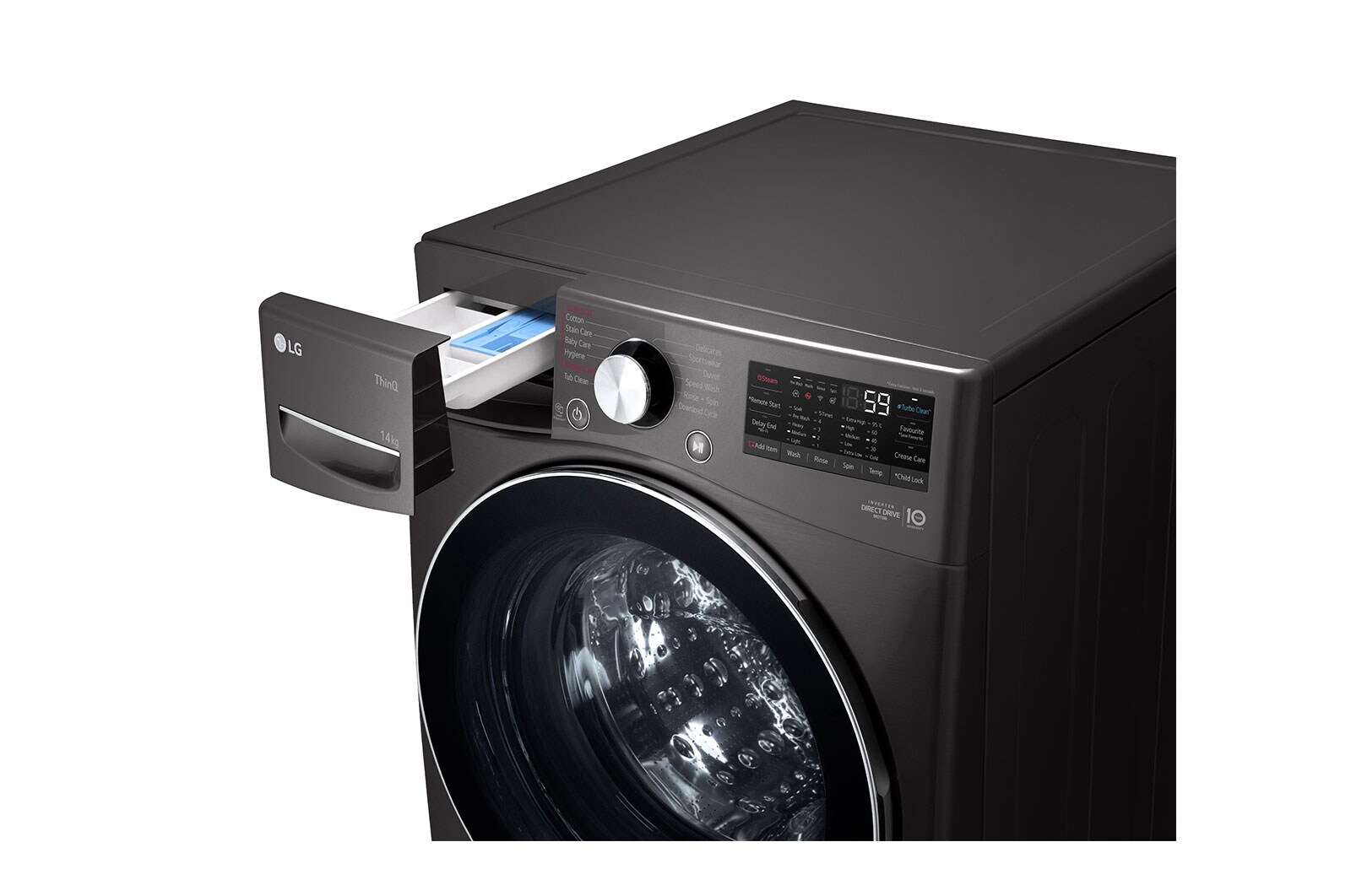 LG 14kg Series XL Front Load Washer - Steam+, WXL-1014B