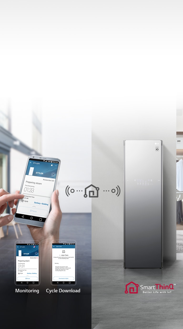 Remotely monitor your Styler® via ThinQ®