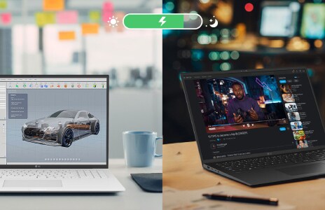 LG gram Style - LG gram Style features a sleek, iridescent finish that changes color when viewed from different angles.