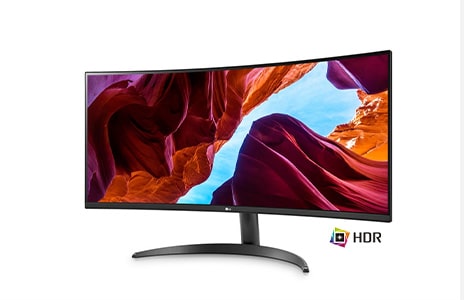 UltraWide monitor display colourful outdoor image of canyon 