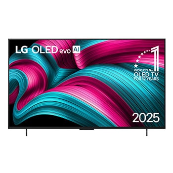 Vista traseira da Smart TV 4K LG OLED evo AI C5.