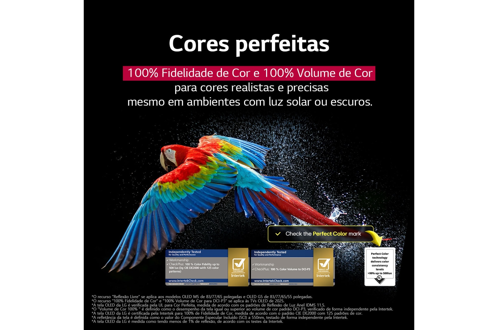 A tela de uma LG TV com um AI Magic Remote em primeiro plano. O botão AI está destacado, e um balão de fala mostra o texto: “Sugira um filme de que eu goste”. Na tela, vemos o ícone do usuário E, indicando como o AI Voice ID foi capaz de identificar qual era o usuário e fornecer recomendações personalizadas com base apenas na sua voz. 