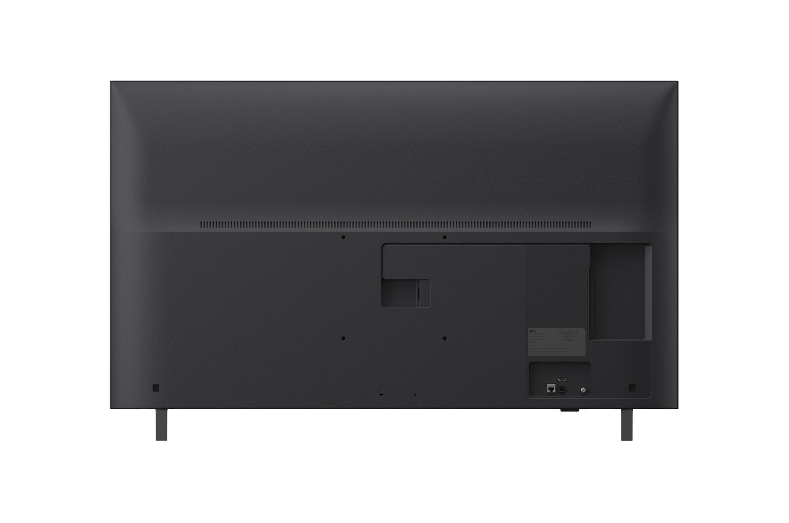 Vista traseira da LG UHD UA75 TV.