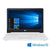 Vista frontal de Notebook LG Ultra Slim com display de 14&#34; HD LED LCD Processador Intel® Celeron®Quad Core 4100 14U380-L