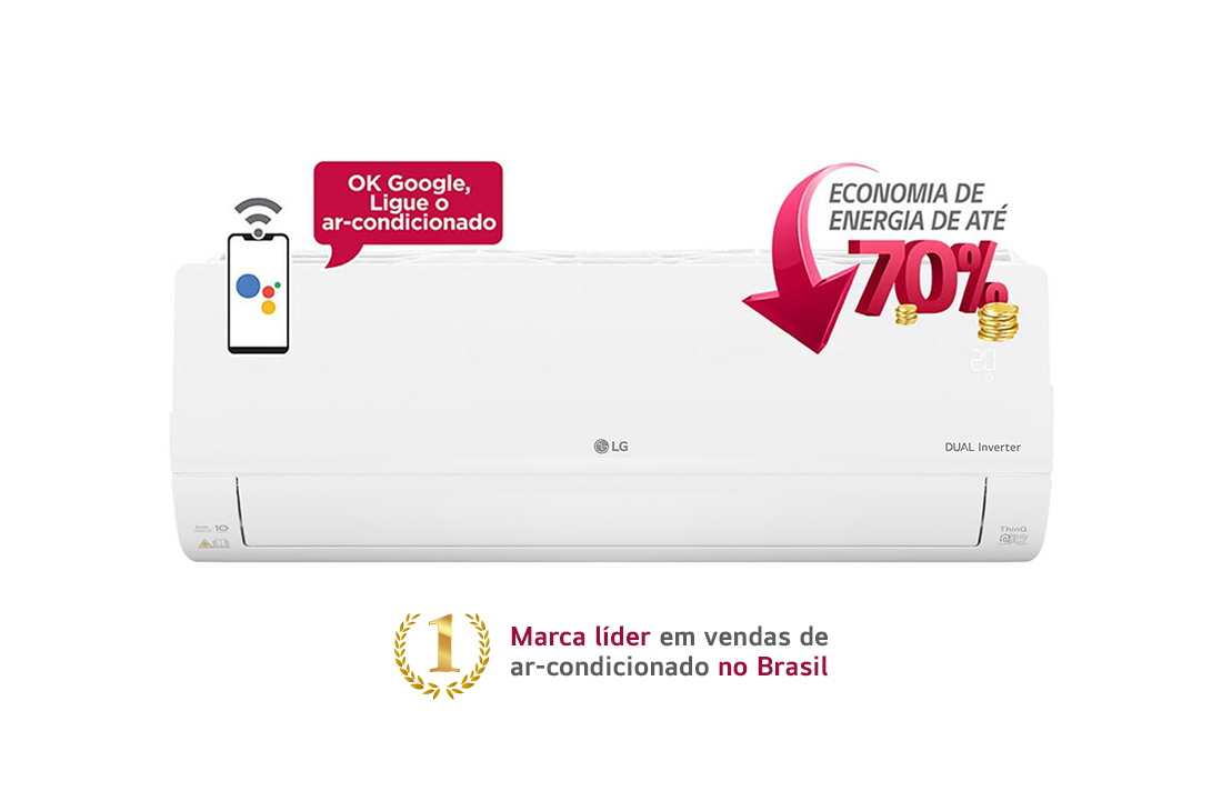 LG DUAL Inverter VOICE 12.000 Frio 220V, S4-Q12JA315