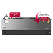 Vista frontal de Ar-Condicionado Split LG DUAL Inverter VOICE ARTCOOL 12.000 BTUs 220V Quente/Frio S4-W12JARP S4-W12JARPA