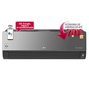 Vista frontal de Ar Condicionado Split LG DUAL Inverter VOICE ARTCOOL 18.000 Quente/Frio 220V S4-W18KLRPB