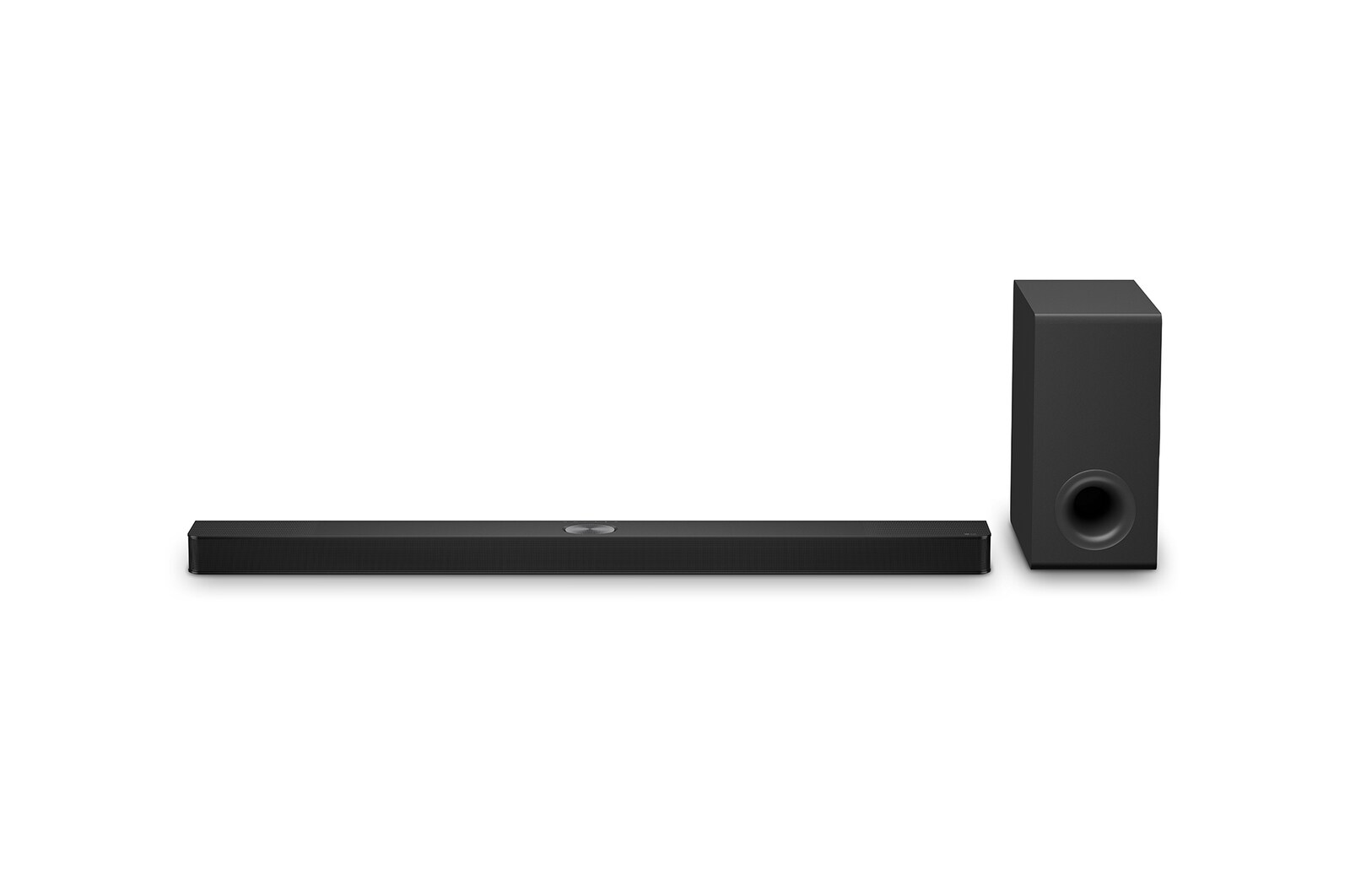 Vista frontal de la LG Soundbar  S90TY, un subwoofer