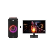 LG Combo Monitor Gamer LG 21,5'' Full HD 75Hz 22MP410-B + Combo Caixa De Som Portátil LG Xboom Partybox XL5, XL5S.22MP