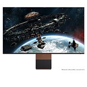 LG MAGNIT, vista frontal com imagem de preenchimento (*Rack para TV vendido separadamente), LSAD007