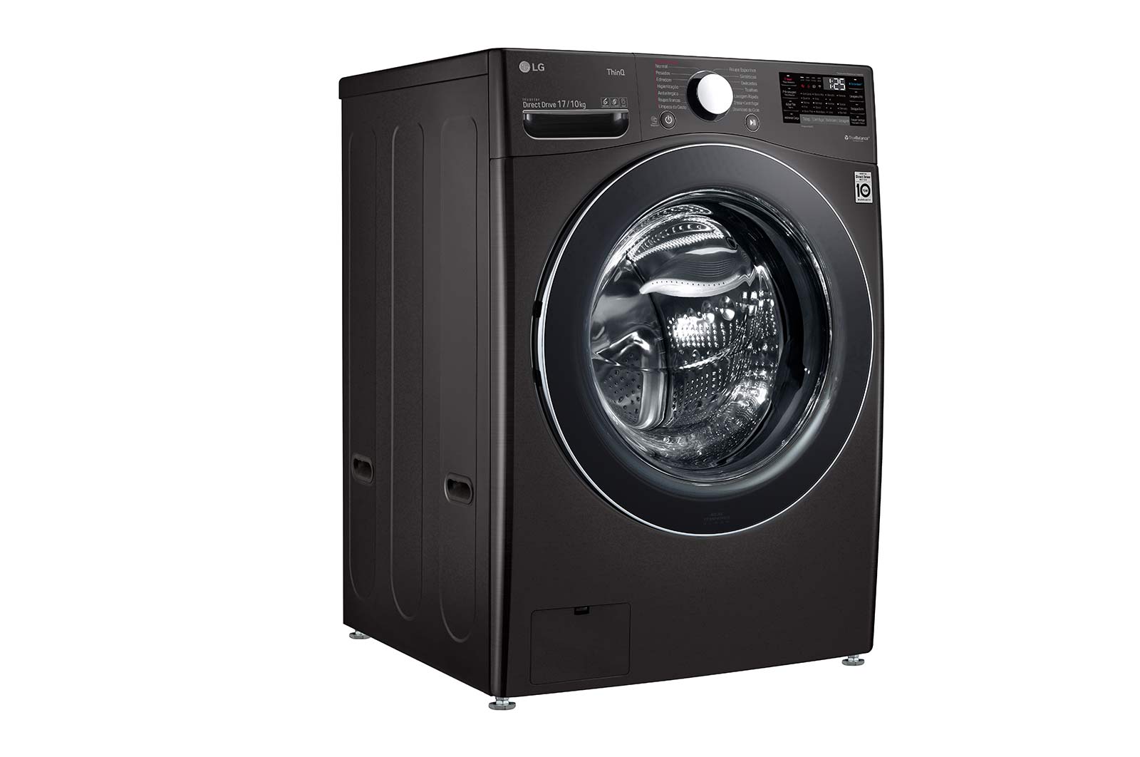 LG Lava e Seca Smart LG 17kg Aço Escovado Preto com Conectividade Wi-Fi ThinQ - WD17BV2S6B - 127v, WD17BV2S6B