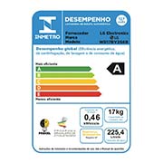 LG Lava e Seca Smart LG 17kg Aço Escovado Preto com Conectividade Wi-Fi ThinQ - WD17BV2S6B - 127v, WD17BV2S6B