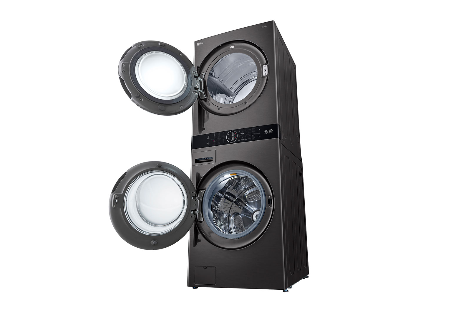 LG WashTower™ AI DD™ Máquina que Lava e Seca 17kg, 220V - Aço Escovado Preto, WK17BS6A