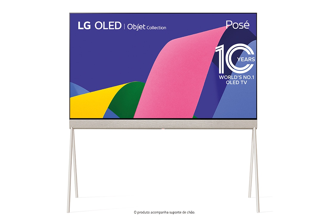 LG Smart TV LG OLED Evo Objet Collection Posé 55'' 4K 120Hz Design 360 Suporte de Chão Acabamento tecido 55LX1QPSA, 55LX1QPSA