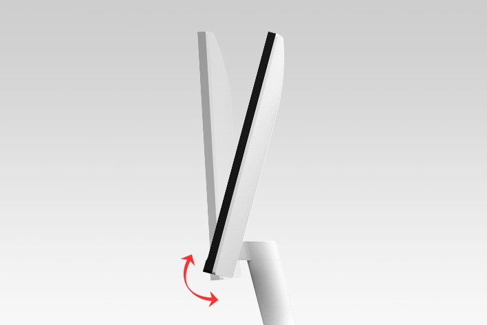 O monitor inclina-se de -5˚ a 15˚.