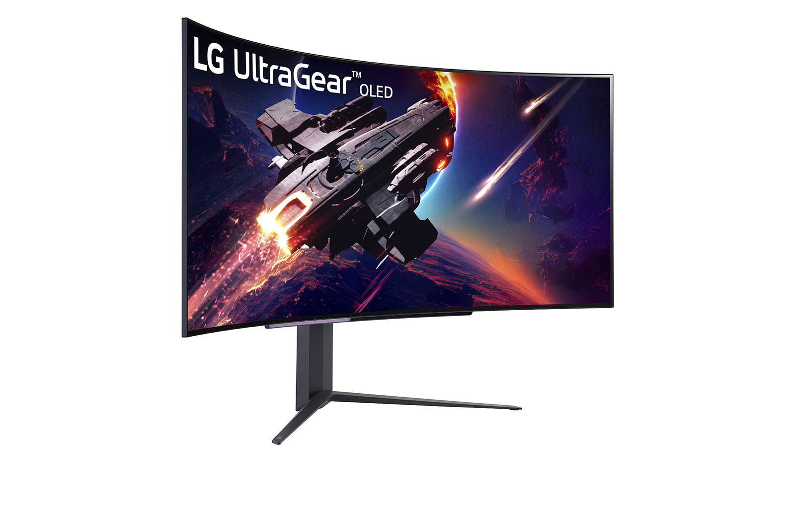 LG Monitor Gamer LG UltraGear OLED Curvo – Tela OLED de 45” (21:9), WQHD (3440 x 1440), 240Hz, 0,03ms (GtG), HDMI, DisplayPort, AMD FreeSync Premium, NVIDIA® G-SYNC®, HDR10 – 45GR95QE-B, 45GR95QE-B