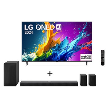 Front view of Tv and soundbar