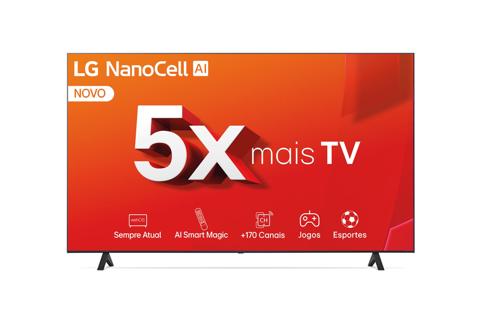 Front view of TV