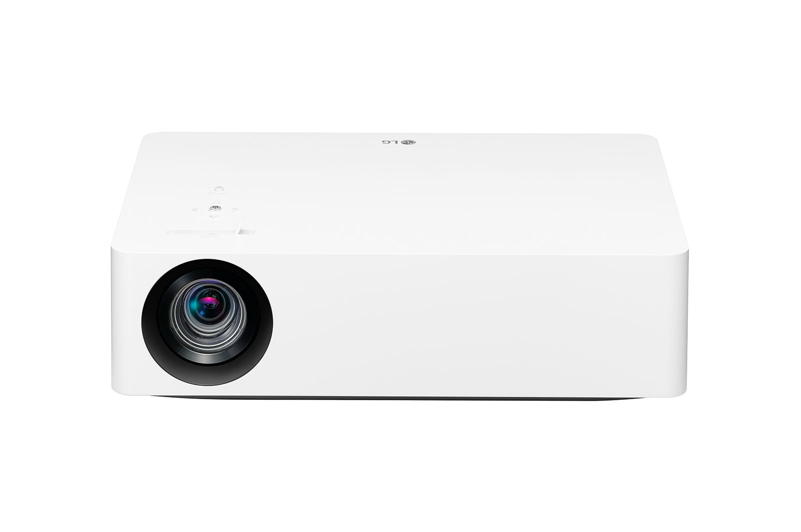 Vista frontal de Projetor LG CineBeam Smart TV UHD 140&#34; 4K  Led RGBB 1.500 lúmens ANSI 150.000:1  HU70LA HU70LA