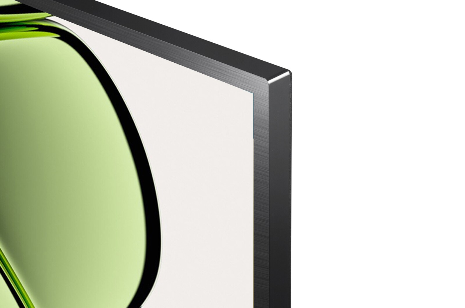 Close-up of the top edge of LG FHD TV, LR67