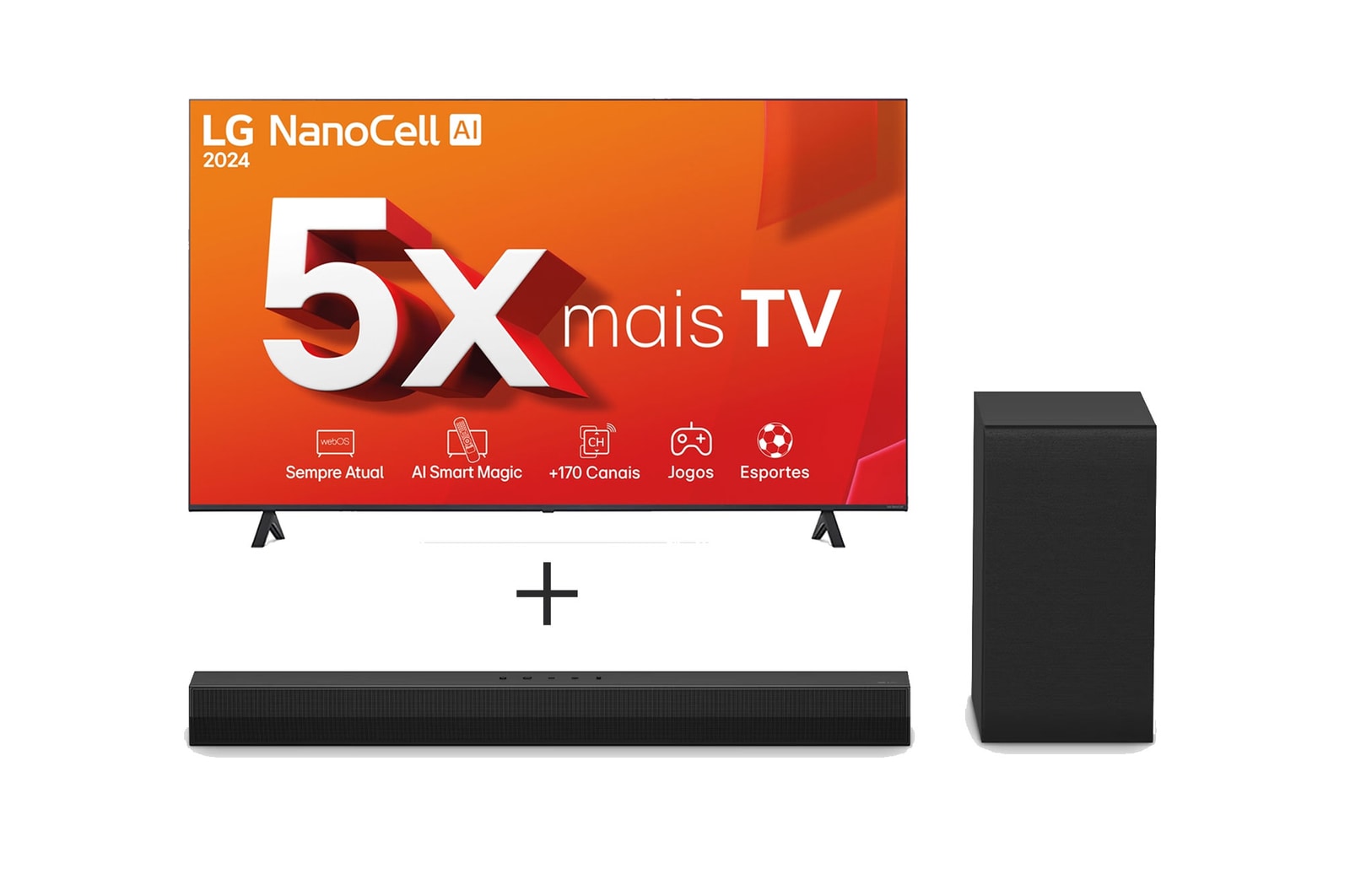 tv + Soundbar front view