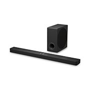 Vista angular de la LG Soundbar  S90TY, un subwoofer 