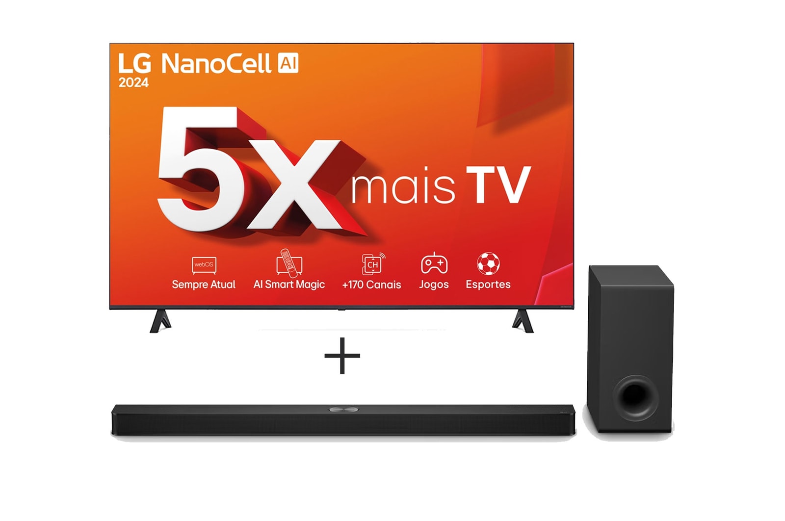 tv + Soundbar front view