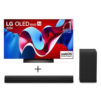 Tv + Soundbar front view